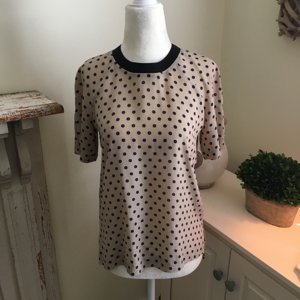 Madewell  Silk Dotted Top